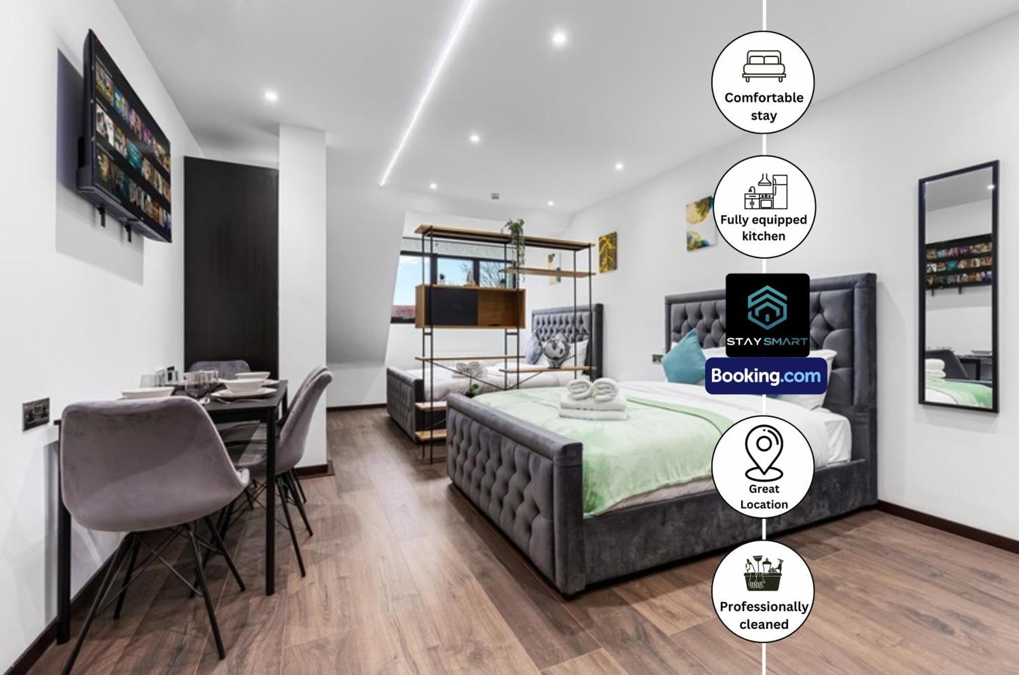 Stylish Studio Apt By Stay Smart Short Lets & Serviced Accommodation Woodstock With Free Wifi Londres Exterior foto